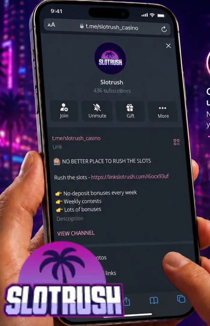 Notification exclusive Telegram du code promo Slotrush